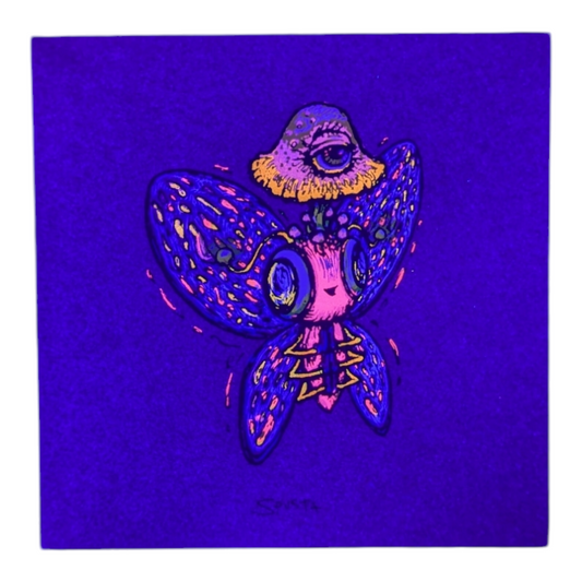 Marq Spusta Blurp (Merlot Shimmer), 2021 Screen print 4 x 4 in Plate signed