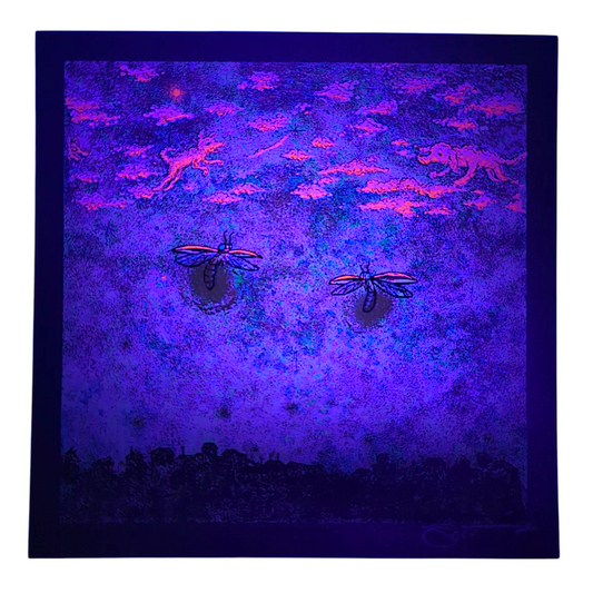 Marq Spusta
Cosmic Confidante (Black), 2025
Screen print
8 x 8 in
Hand Signed by the artist. Imagery is from the singles cover art from the Widespread Panic album, Snake Oil King.