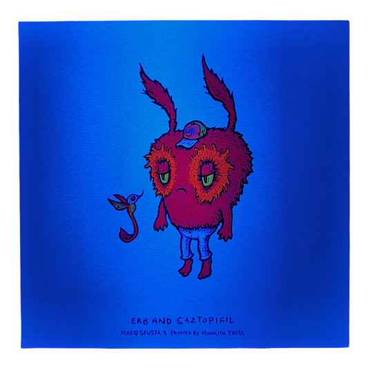 Marq Spusta
Erb and Saztopifil, 2021
Screen print
5 x 5 in
Plate signed