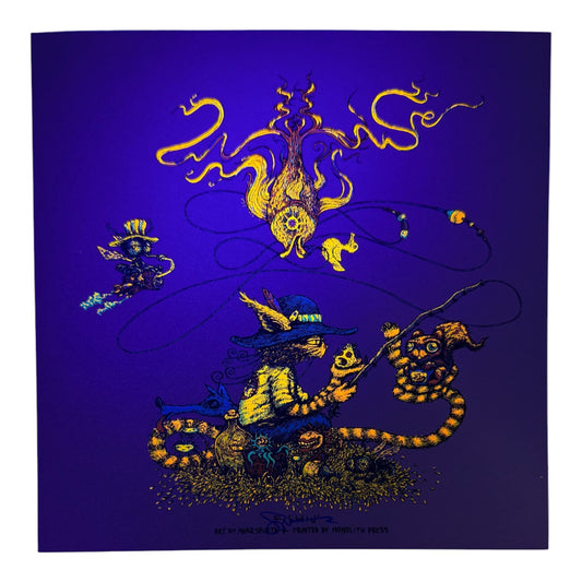 Marq Spusta "Fishin'" (Midnight Blue Shimmer) Mini Print