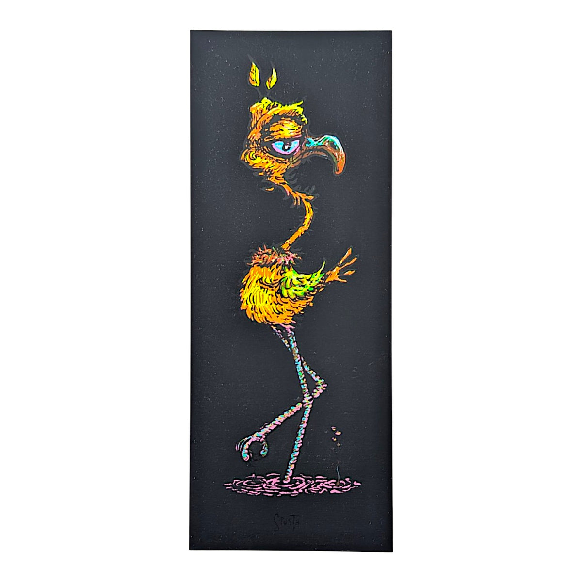 Marq Spusta
Flamingo (Black) Micro Print
Screen print
2 x 5 in
Plate signed