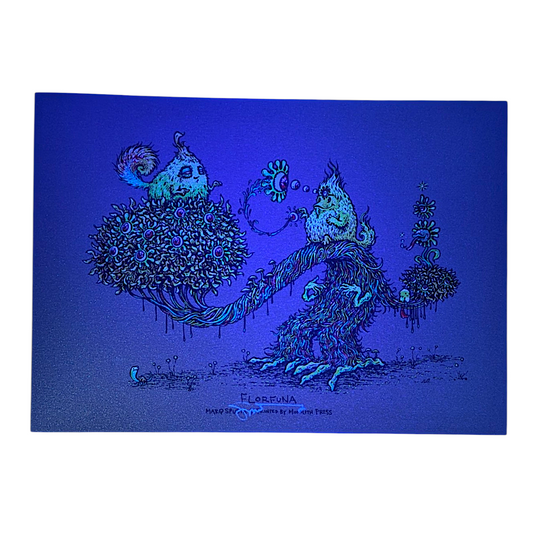 Marq Spusta
Florfuna (Dark Gray Shimmer), 2018
Screen print
5 x 7 in
Hand signed by the artist