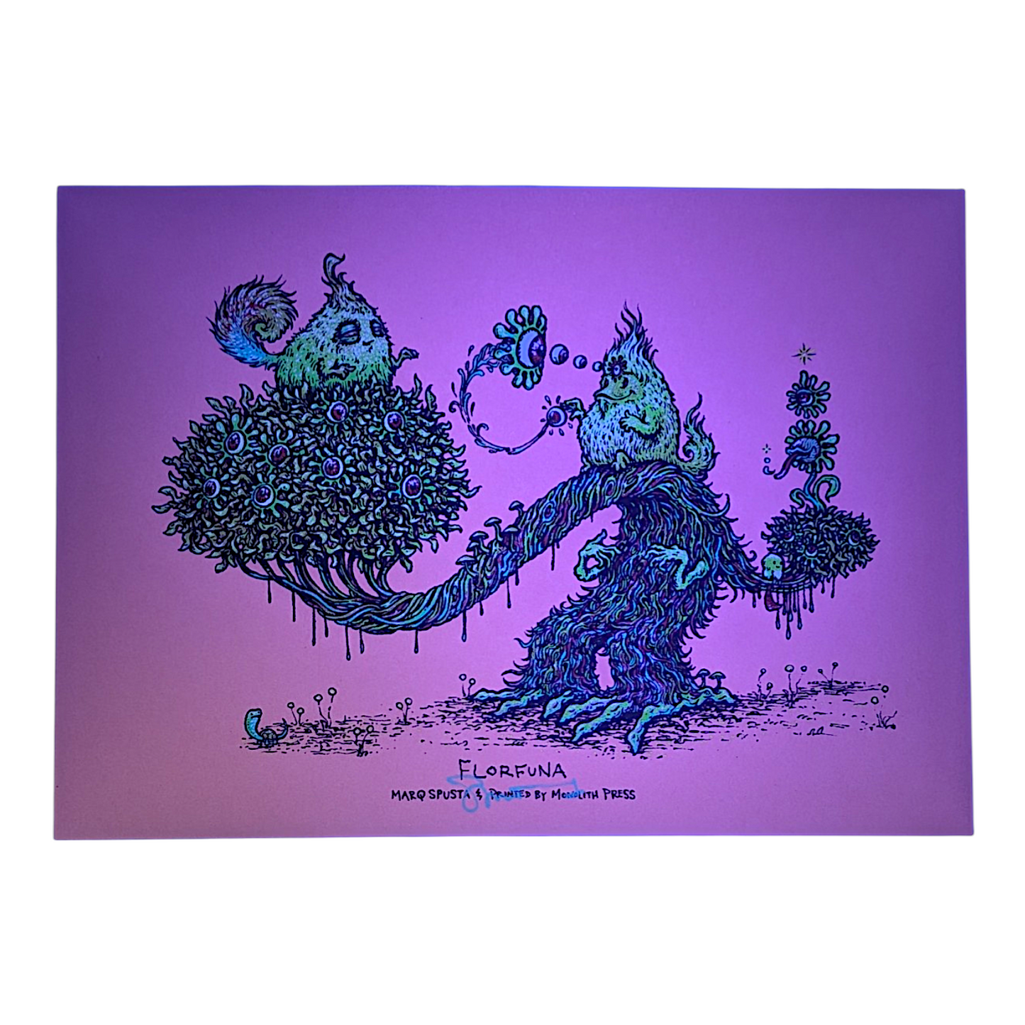 Marq Spusta
Florfuna, 2018
Screen print
5 x 7 in
Hand signed by the artist