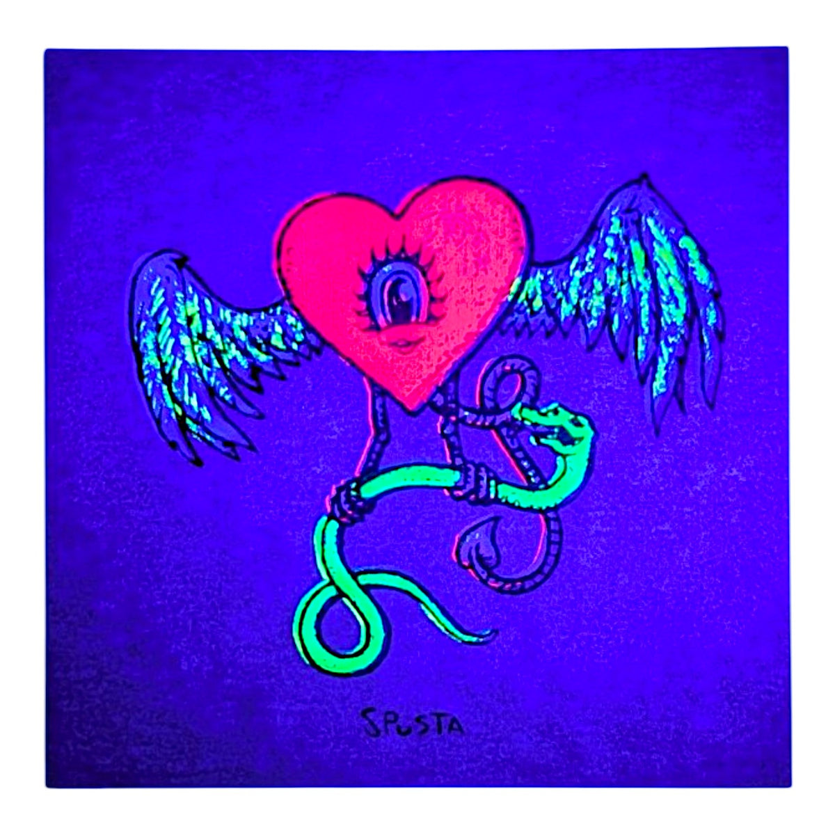 Marq Spusta
Flying Heart (Antique Smoke)
Screen print
3 x 3 in
Plate Signed