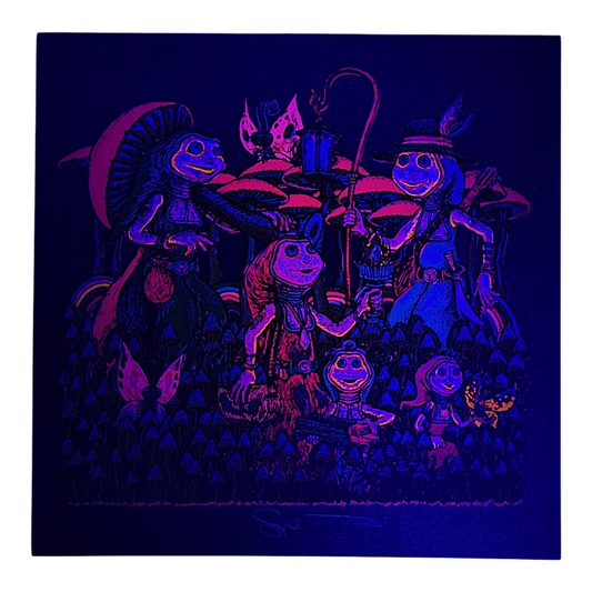 Marq Spusta
Happy Harvesters (Black Shimmer), 2020
Screen print
7 x 7 in
Hand Signed by the artist