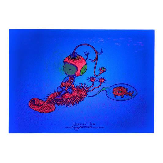 Marq Spusta
Heading Here (Mint Shimmer), 2021
Screen print
7 x 5 in
Signed by the artist