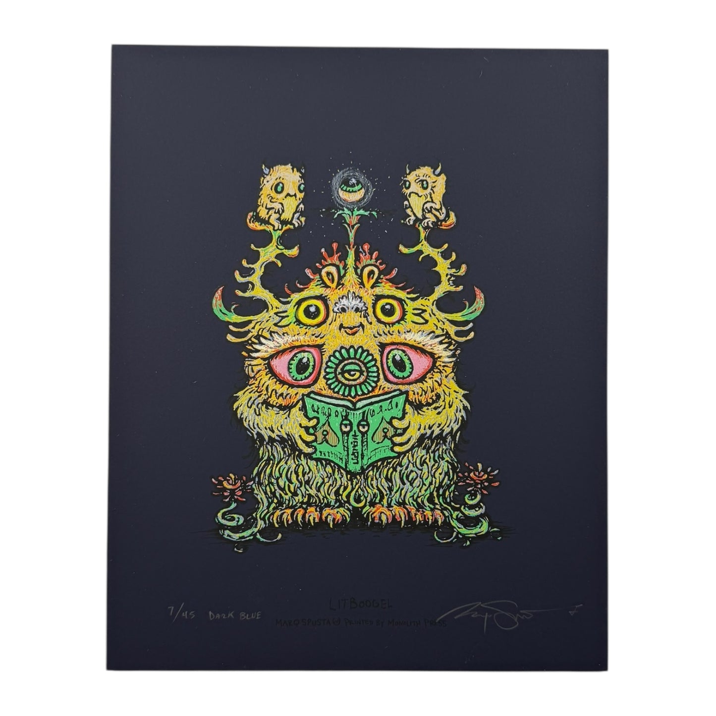 Marq Spusta "Lit Boogel" (Dark Blue) Print