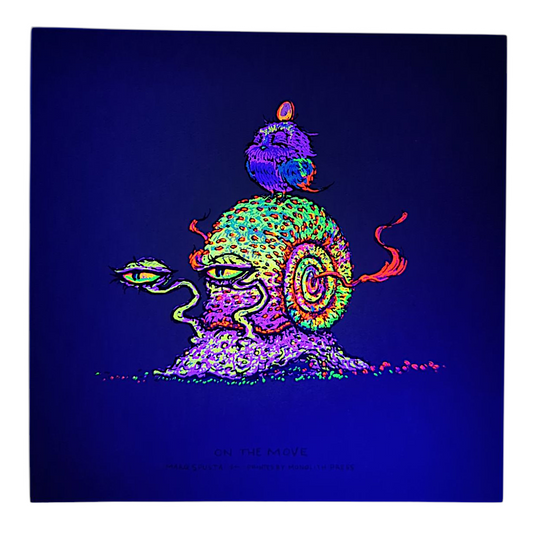 Marq Spusta
On The Move (Dark Teal), 2024
Screen print
5 x 5 in
Plate Signed