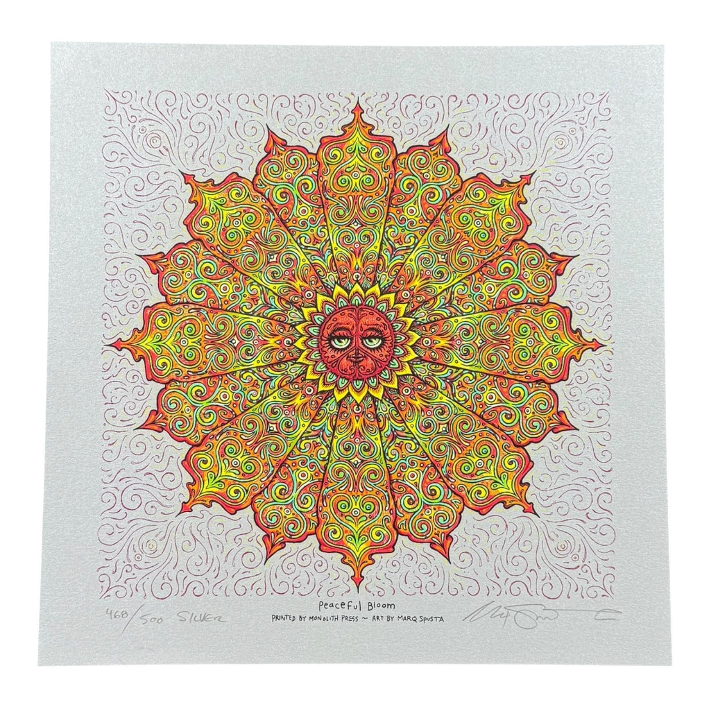 Marq Spusta "Peaceful Bloom" (Silver) Print