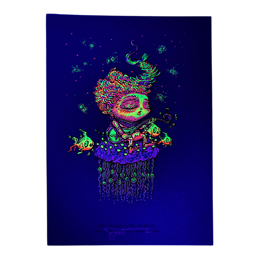 Marq Spusta
Serenading In The Serene, 2024
Screen print
5 x 7 in
Hand signed by the artist