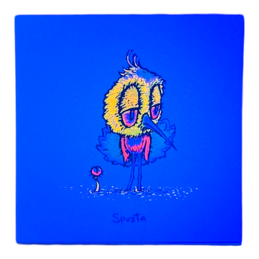 Marq Spusta Skeeter Bird (Nude Shimmer), 2021 Screen print 3 x 3 in Plate signed