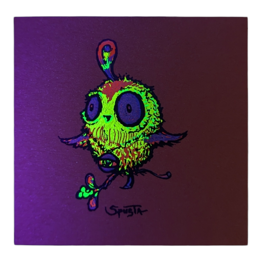 Smeezy's Bird (Orange Shimmer), 2016 Screen print 3 x 3 in Plate signed