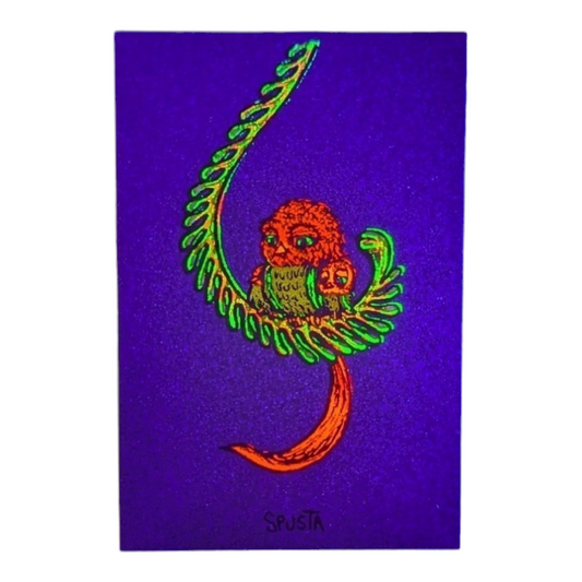 Marq Spusta Some Odd Birds (Dark Blue Shimmer), 2020 Screen print 3 x 2 in Plate signed