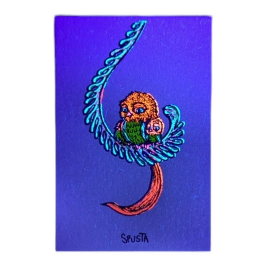 Marq Spusta Some Odd Birds (Nude Shimmer), 2020 Screen print 3 x 2 in Plate signed