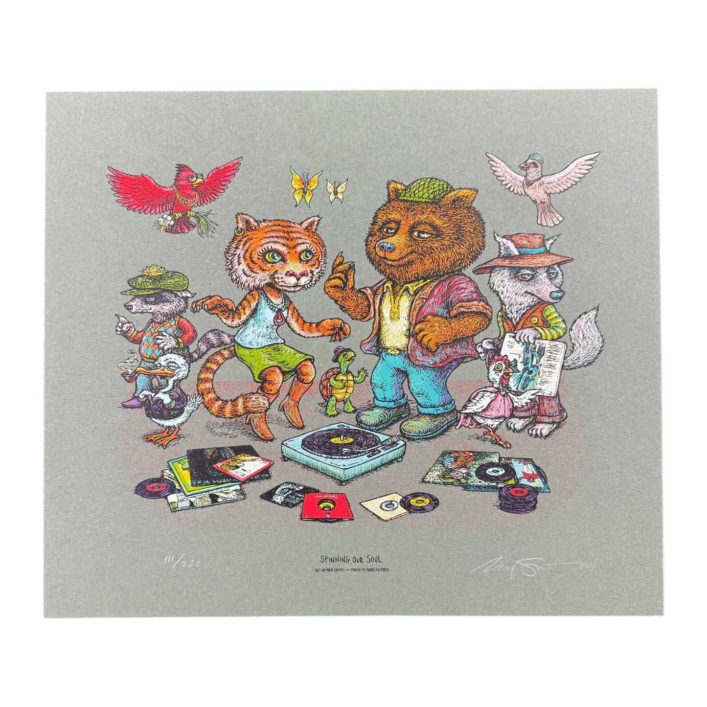 Marq Spusta "Spinning Our Soul" (Gray) Print