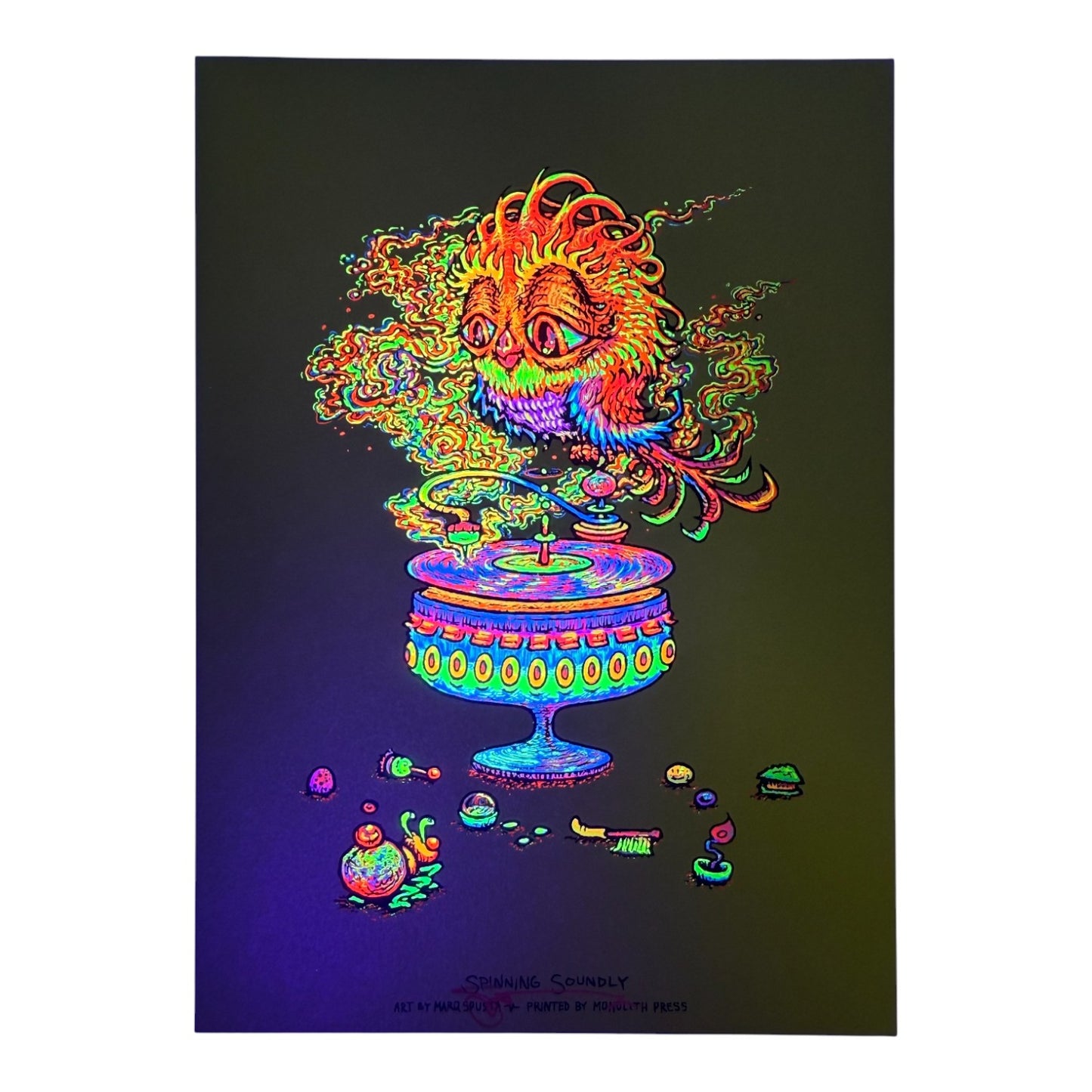 Marq Spusta "Spinning Soundly" (Absinthe Shimmer) Mini Print
