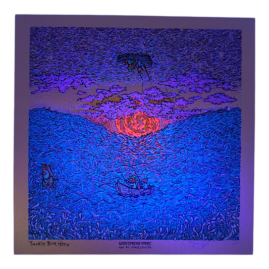 Marq Spusta
Cosmic Confidante (Gold), 2025
Screen print
8 x 8 in
Hand Signed by the artist. Imagery is from the singles cover art from the Widespread Panic album, Snake Oil King.