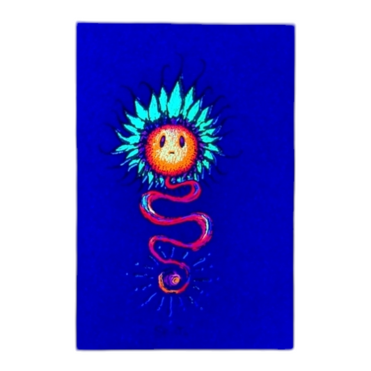 Marq Spusta The Sunflower (Purple Shimmer) Screen print 3 x 2 in Plate signed.