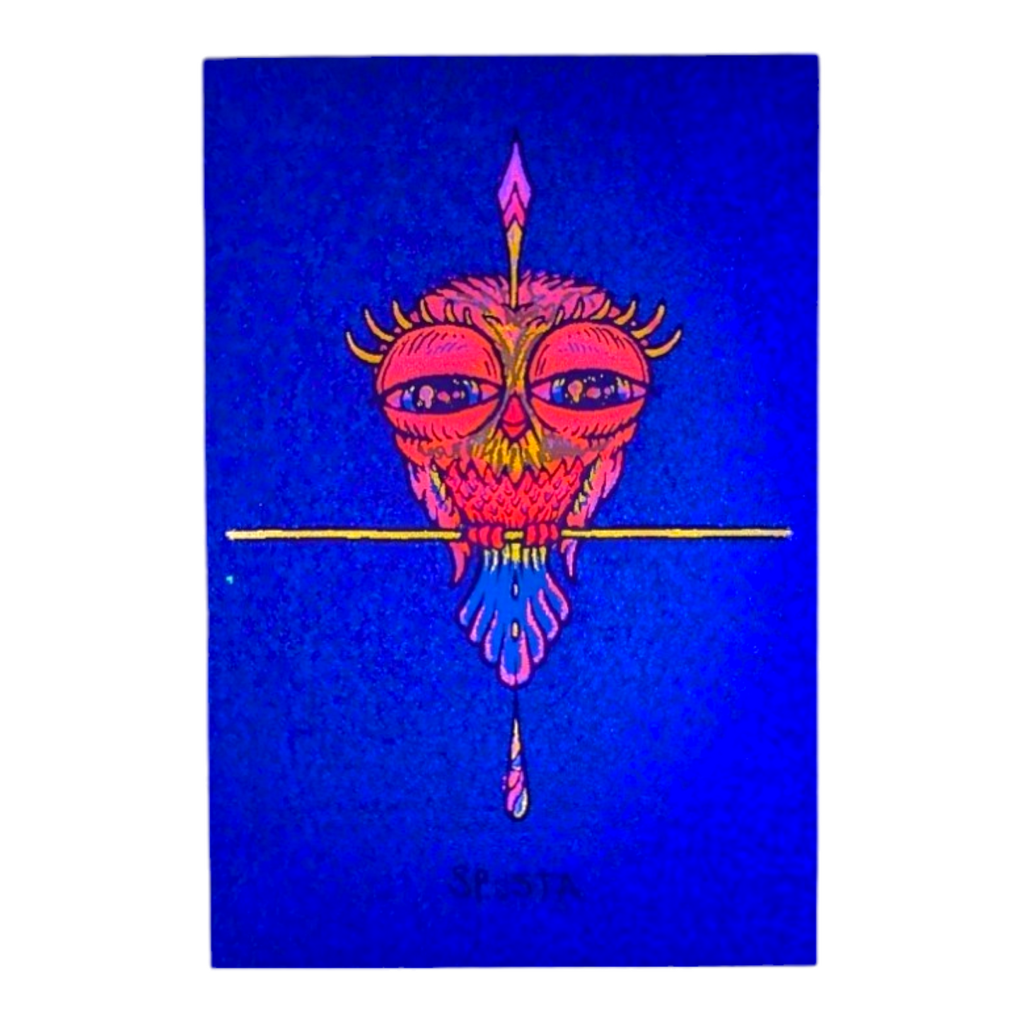 Marq Spusta Tweet (Midnight Blue Shimmer), 2020 Screen print 3 x 2 in Plate signed