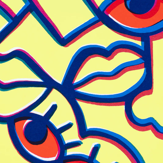 Sheefy
Mango Meditation, 2021
5-Color Screen Print with Rainbow Roll on Citrine 290gsm Colorplan Fine Art Paper
18 x 24 in
Edition of 50
Hand Signed + Numbered by the artist. Published by 1XRUN in Detroit, MI.