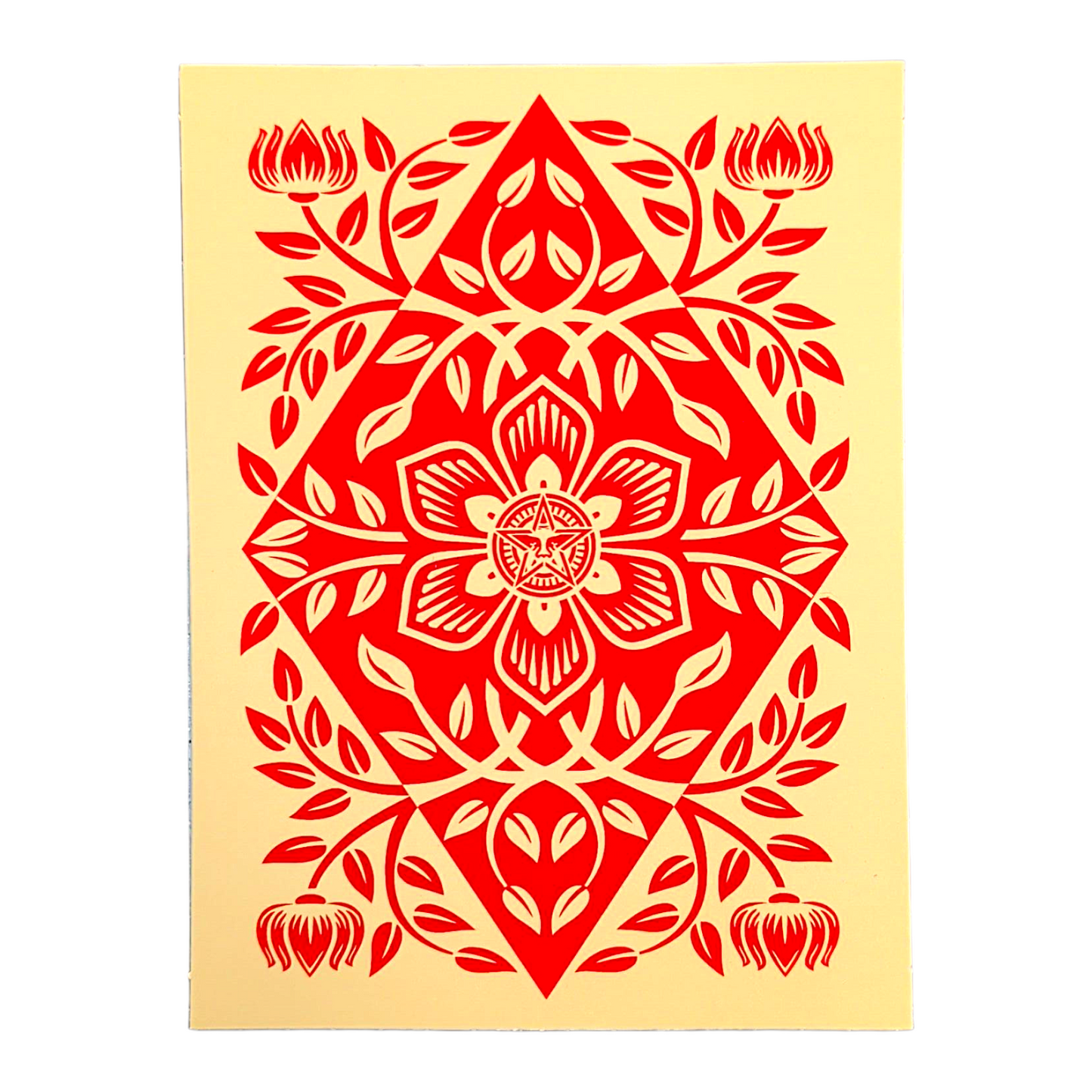 Shepard Fairey Floral Diamond Sticker