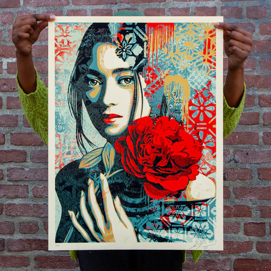 Shepard Fairey
Incarnation, 2024
Set of (2) Screen Prints on thick cream Speckletone paper
18 x 24 in
Edition of 550
Hand Signed and Numbered by the artist. Accompanied by Digital Certificate of Authenticity provided by Verisart. Set includes matching edition numbered prints.
