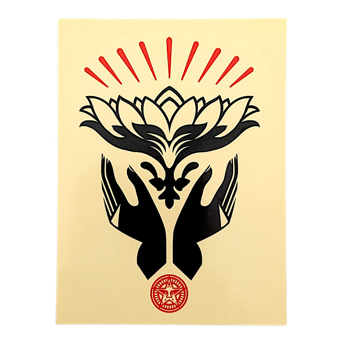 Shepard Fairey
Lotus Hands
Vinyl sticker
3 x 4 in