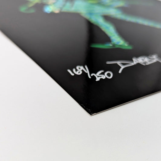 Slinger x Darby Holm x Pyroscopic
Assault Girl, 2021
Screen Print on Holographic Paper
11 x 17 in
Edition of 250
Hand Signed, Numbered + Dated by the artists. Inspired by the work of Darby Holm. Designed by Pyroscopic and Slinger.