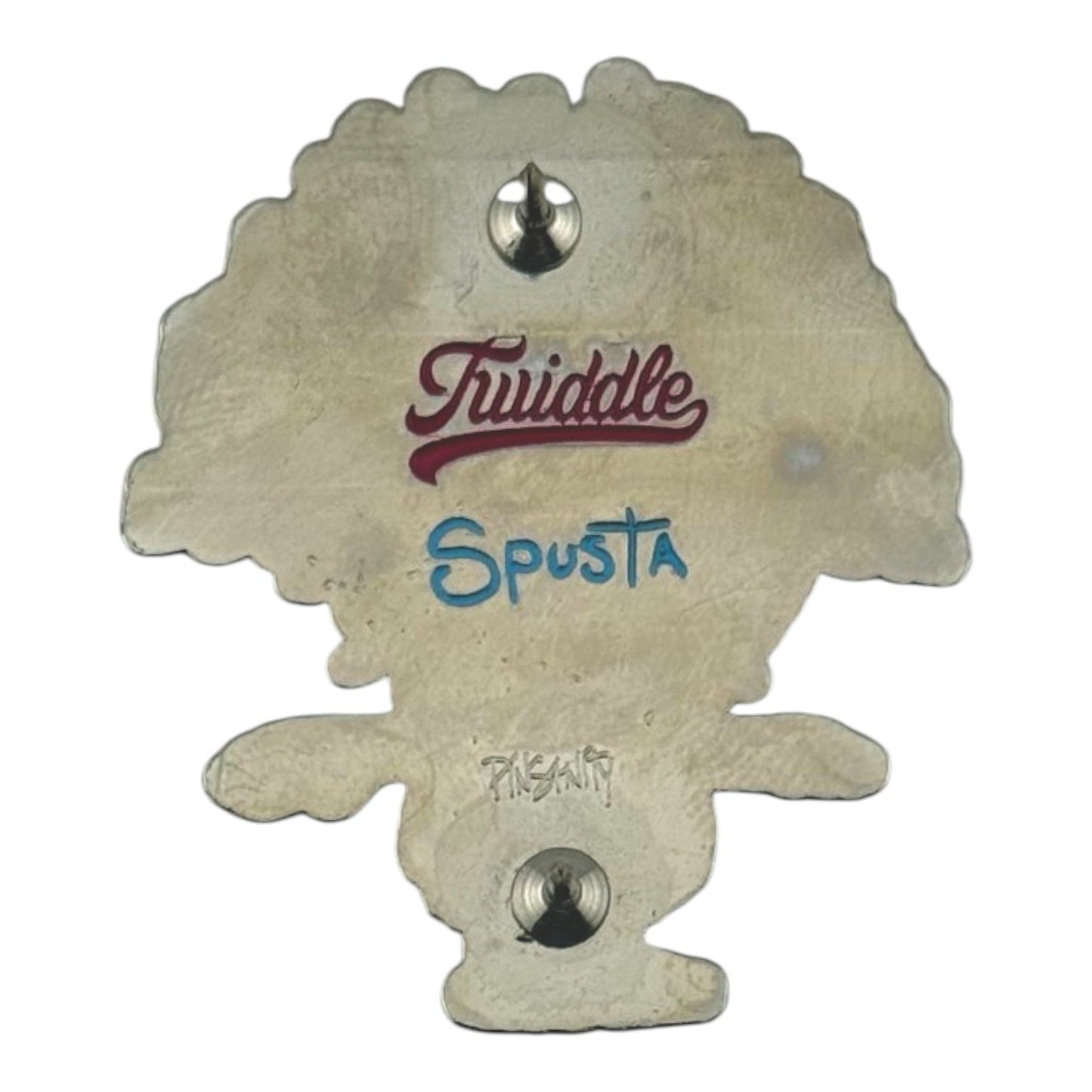 Marq Spusta
Twizby
Enamel pin
Approx. 1.5 x 1.75 in
Embossed with artist's and band's logo on verso