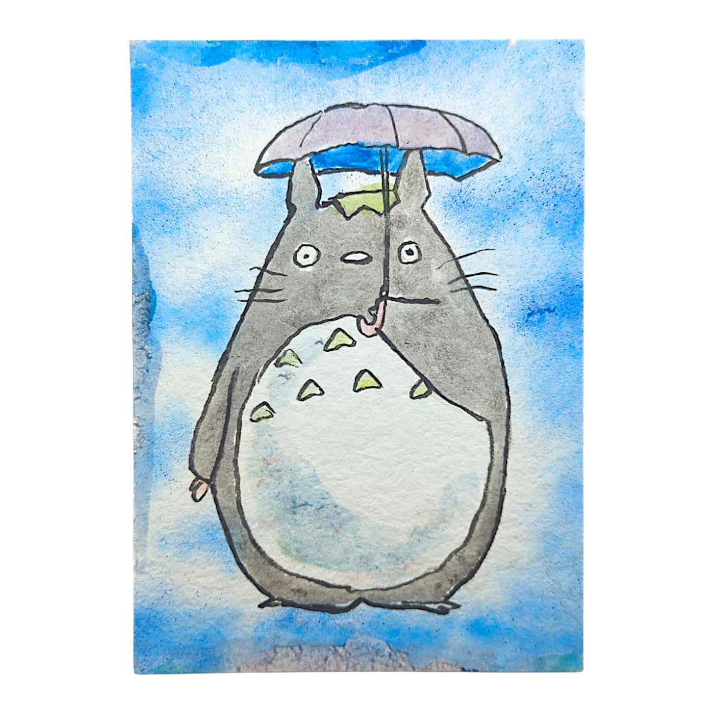 Trevy Metal
Totoro, 2024
Watercolor and ink on paper
5 x 7 in