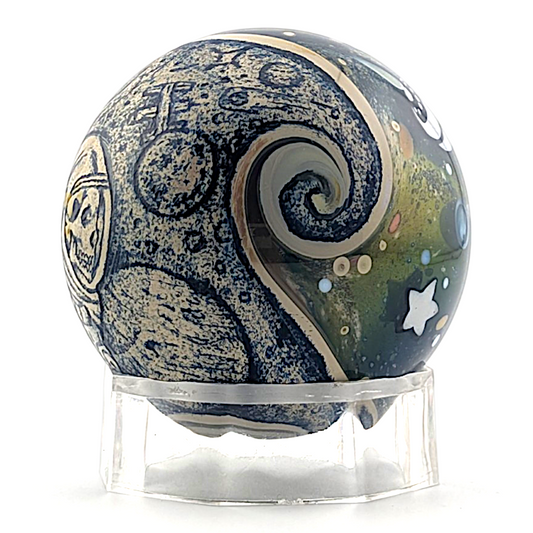 Trevy Metal x N8 Miers
Lost in Space, 2026
Borosilicate glass marble
56 mm