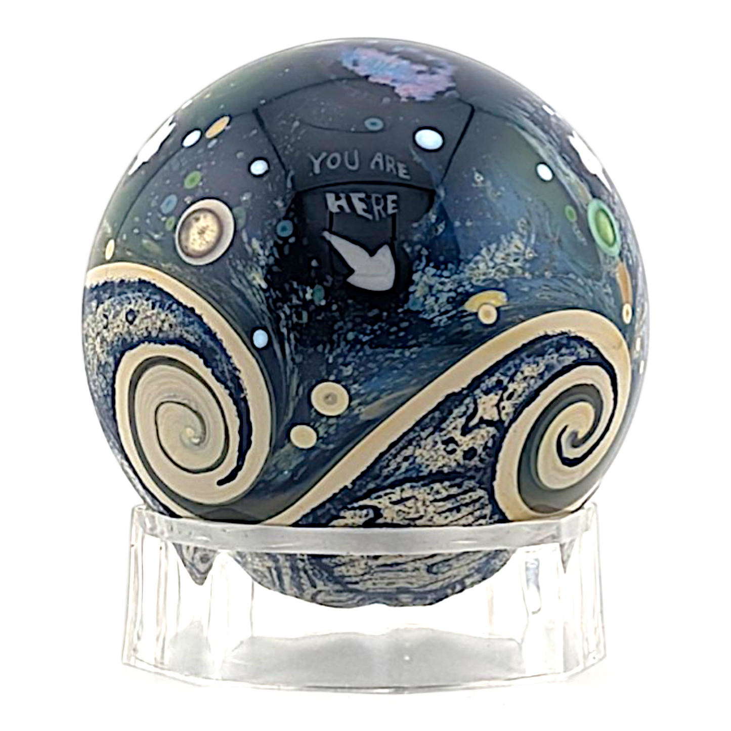 Trevy Metal x N8 Miers
Lost in Space, 2026
Borosilicate glass marble
56 mm