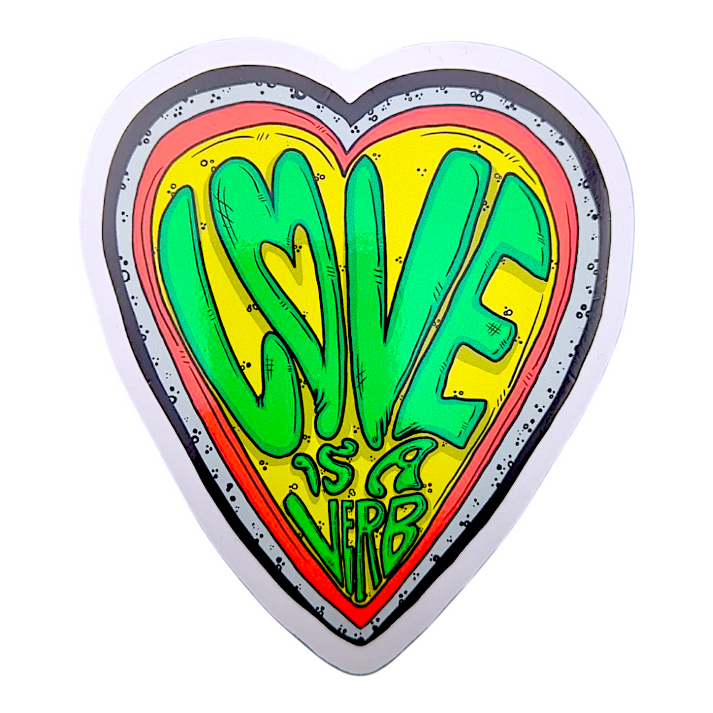 Vincent Gordon Love is a Verb Sticker
3.75 x 4.25” die cut vinyl sticker