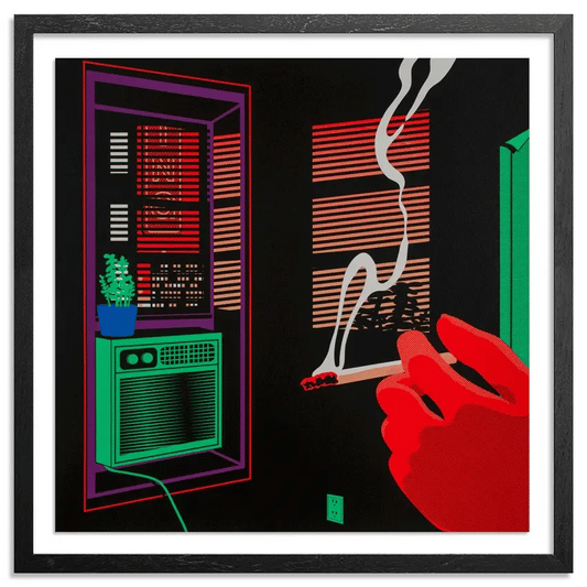Vizie
The Night Life, 2019
UV Reactive 7-Color Screen Print on 335gsm Coventry Rag Fine Art Paper
19.5 in x 19.5 in
Edition of 75
Hand Signed + Numbered by the artist. Published by 1XRUN in Detroit, MI.