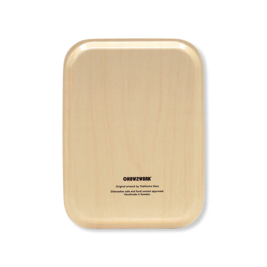 Birch wood art tray
Approx. 8 x 10.6 in
Made in Sweden by HOW2WORK
Art tray features "Untitled" artwork by Yoshitomo Nara
*Not food-safe