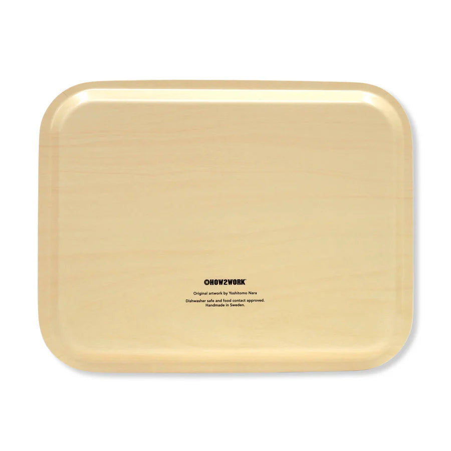 Yoshitomo Nara Cloud Shrouded Art Tray
Birch wood art tray
Approx. 11 x 14 in
Made in Sweden by HOW2WORK
Tray features "Cloud Shrouded" artwork by Yoshitomo Nara