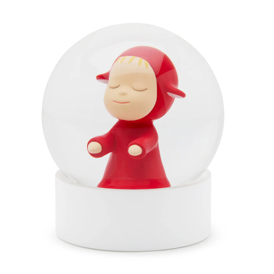 Yoshitomo Nara Little Wanderer (Red) Snow Globe
Hand painted resin figure inside glass snow globe with round rubber-wood base
Approx. 4.3 in tall | 3.9 in diameter
Snow Globe features Little Wanderer—a character based on the 1999 sculptures "Little Pilgrims (Night Walking)" by Yoshitomo Nara
*Do not place the snow globe in direct sunlight