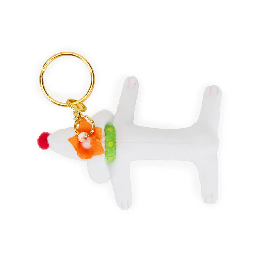 Yoshitomo Nara Walk On Plush Keyring
Plush figure with metal ring
Approx. 3.25 x 2.25 x 1.25 in
Keyring features Yoshitomo Nara's emotive & iconic character, Pup King, who is a recurring figure of a white dog wearing a crown