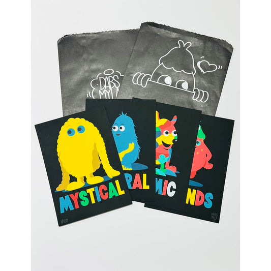 DABS MYLA "Mystical Natural Cosmic Friends" Screen Print Set