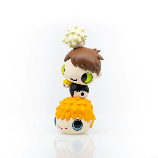 Javier Calleja Heads ver.2, 2022 PVC, crystal glass 11.81 x 4.57 x 4.72 in Artist stamp on base. Accompanied by Certificate of Authenticity and original artist packaging.