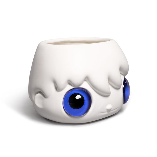 Javier Calleja "Pot Pop Top" Planter - White/Dark Blue