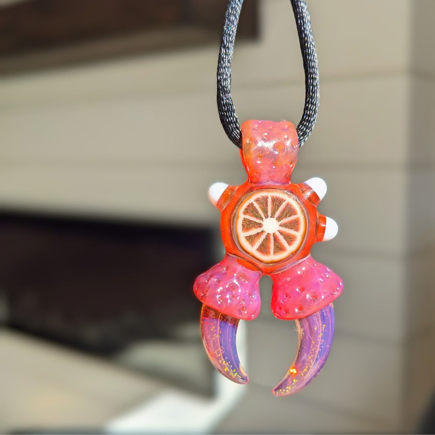 Sam Lyons x Alex Ubatuba Orange Slice Warlock Glass Pendant