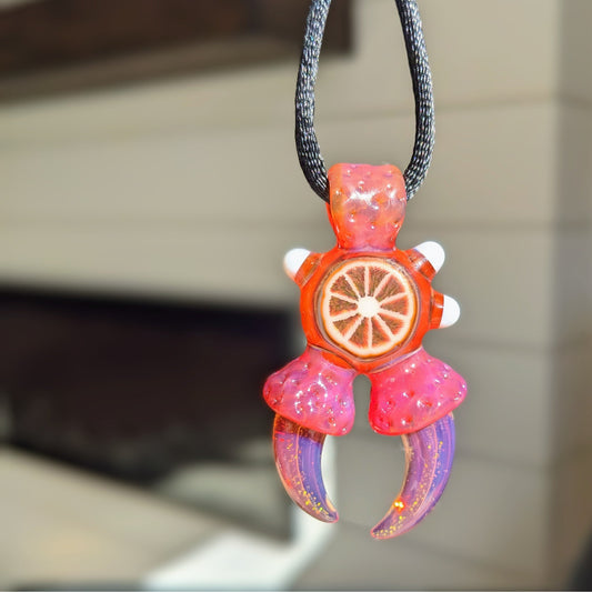Sam Lyons x Alex Ubatuba Orange Slice Warlock Glass Pendant