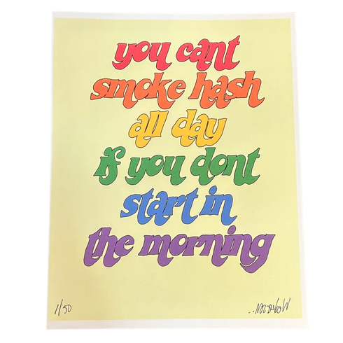 Wookerson "You Can't If You Don't" Print