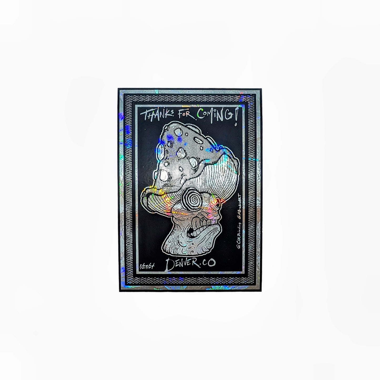 Aaron Brooks  Mushroom (Mini Foil), 2024 Archival Pigment Print on Foil 16 x 20 in AP   Hand Signed + Numbered by the artist. Printed in Colorado by CIK STUDIOS.