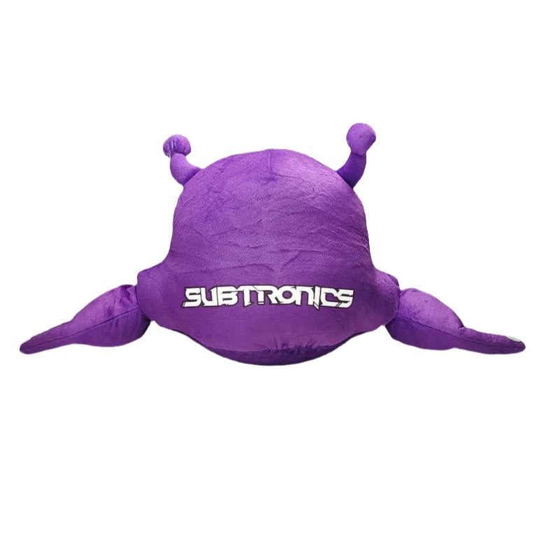 Aaron Brooks "Cyclops Invasion (Purple)" Plushie  Size:  16 x 7 x 6 in Sublimated front design + back logo 95% polyester / 5% Spandex, filled with 'Minky Fabric'