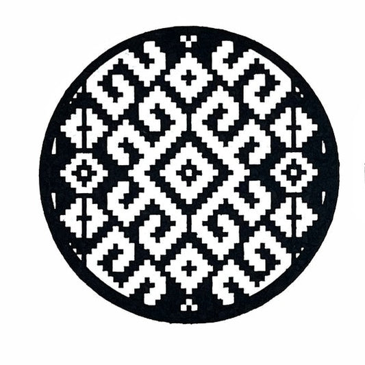 Beach Blast Bitmat (White), 2023 UV Print on Moodmat 5 in circle Edition of 111