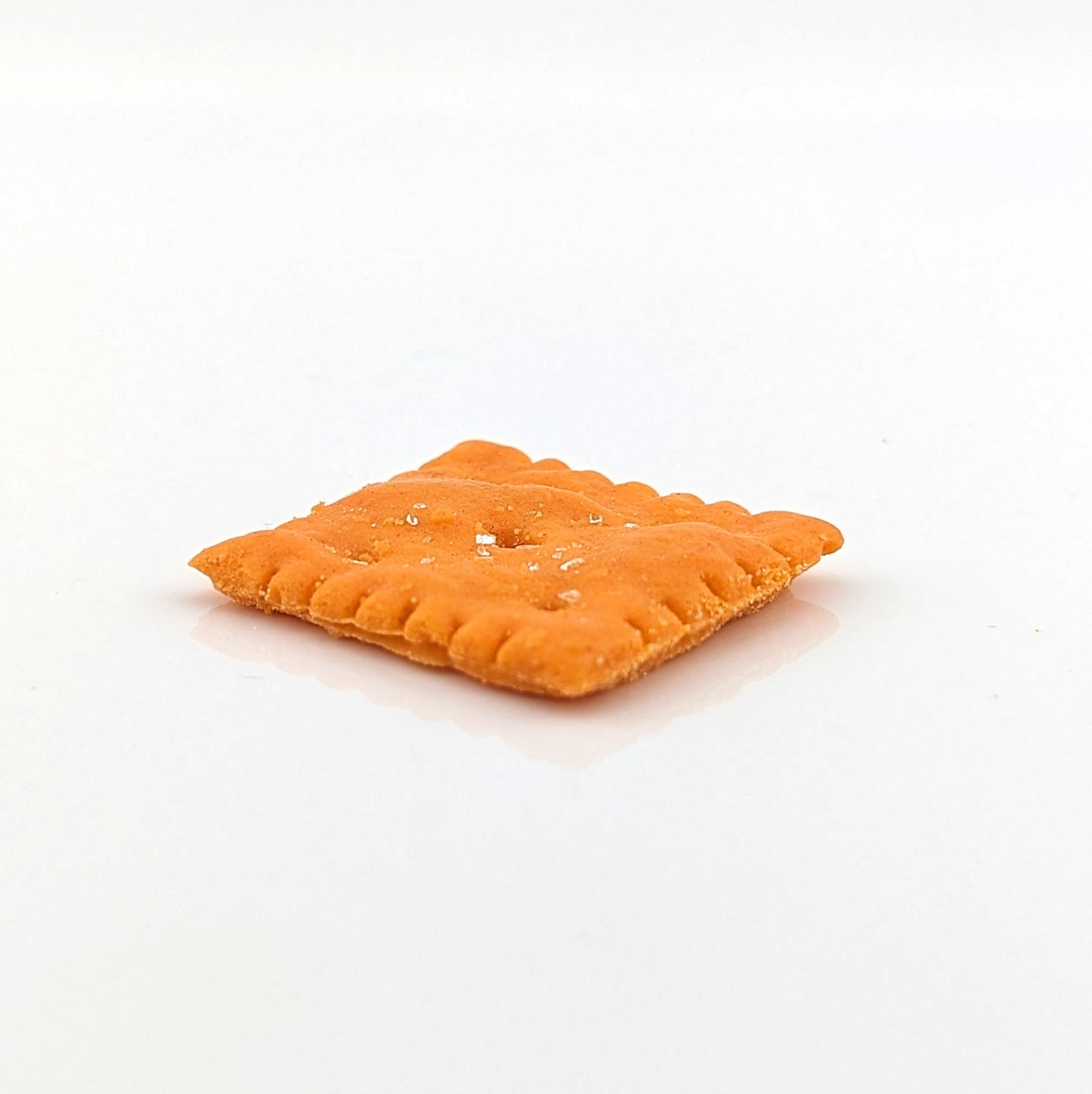 Eriko Kobayashi Cheez-It, 2024 Glass Sculpture Approx. 28 x 30 x 4 mm  From Eriko Kobayashi's Hyper-Realistic Glass Food Series