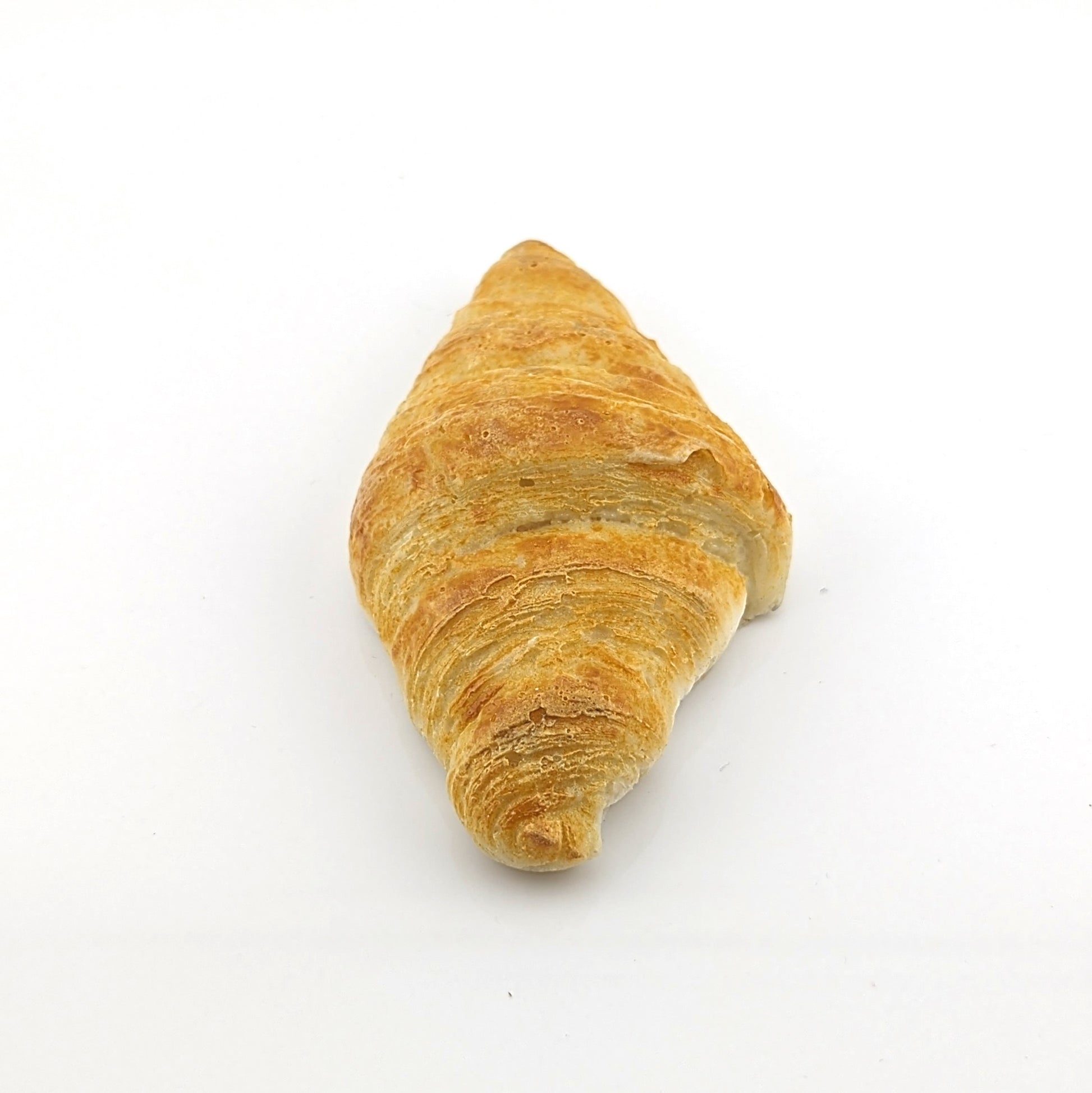 Eriko Kobayashi Croissant, 2024 Glass Sculpture Approx 63 x 24 x 21 mm  From Eriko Kobayashi's Hyper-Realistic Glass Food Series