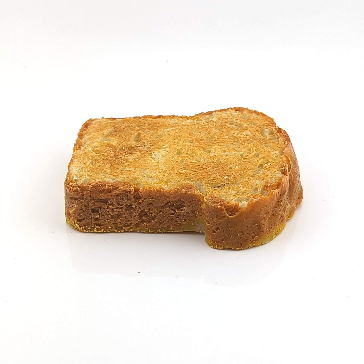 Eriko Kobayashi Toast, 2024 Glass Sculpture Approx 103 x 101 x 23 mm  From Eriko Kobayashi's Hyper-Realistic Glass Food Series